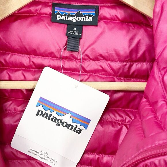 NWT Patagonia Women's Fiona Parka Light-weight Down Insulation Pink Jacket Med - Picture 3 of 12